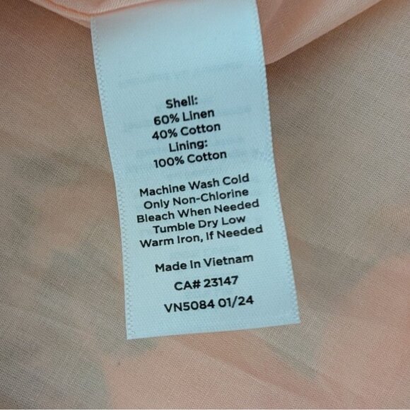 NEW Talbots Sunset Horizon Floral Maxi Dress Womens Size 16 Tropical Peach - Picture 8 of 13